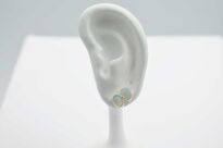 Srebrne kolczyki z naturalnym opalem etiopskim owalne srebro 925 - 4