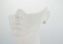 Srebrne kolczyki z naturalnym opalem etiopskim owalne srebro 925 - 6