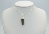 Wisiorek srebrny z mołdawitem naturalny kryształ srebro 925 - 4