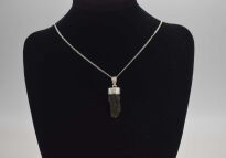 Wisiorek srebrny z mołdawitem naturalny kryształ srebro 925 - 9