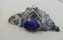 Zawieszka Wisiorek Czaroit Srebro 925 - 9