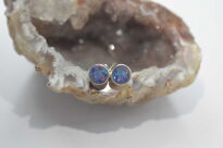 Kolczyki sztyft opal australijski dublet srebro 925 - 13