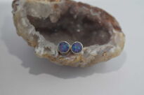 Kolczyki sztyft opal australijski dublet srebro 925 - 3