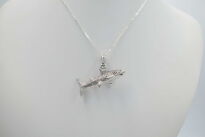 Srebrna zawieszka rekin 925 rekin, oksydowane srebro, biżuteria morska - 10