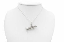 Srebrna zawieszka rekin 925 rekin, oksydowane srebro, biżuteria morska - 4