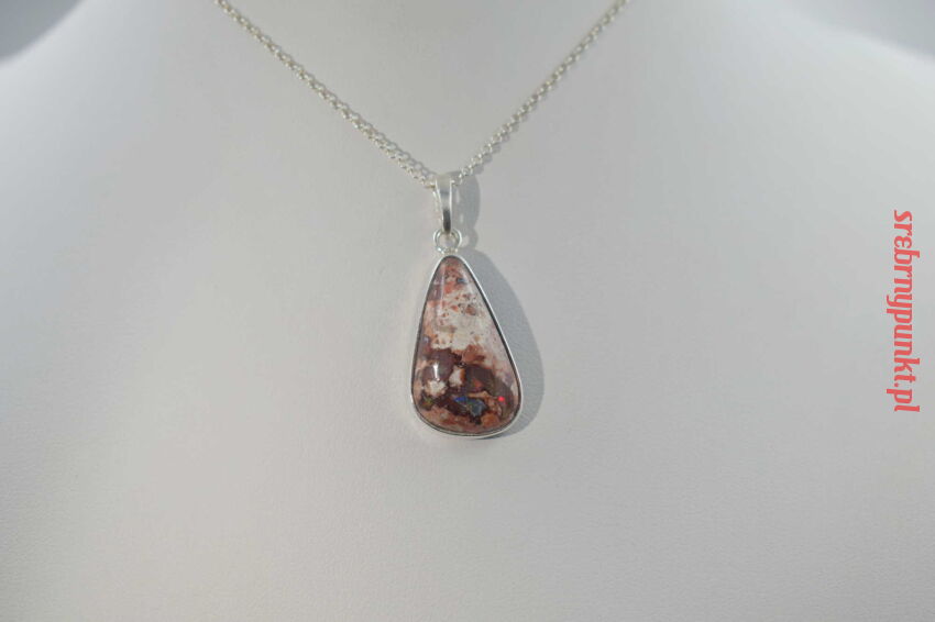 Wisiorek Zawieszka Opal Meksyk Cantera Srebro 925 Fire Opal