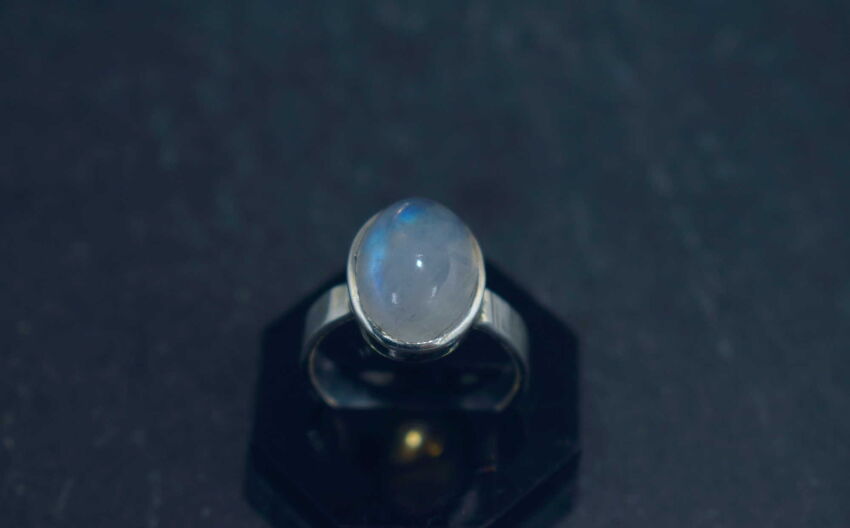 Pierścionek Kamień Księżycowy r.16 Srebro 925
