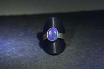 Pierścionek Ciemny Opal Australijski Srebro 925 r.16 Rękodzieło - 4