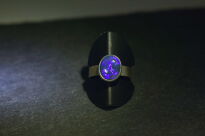 Pierścionek Ciemny Opal Australijski Srebro 925 r.16 Rękodzieło - 9