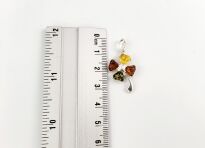 Zawieszka Wisiorek Czterolistna Koniczynka Bursztyn Bałtycki Srebro 925 - 4