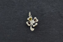 Zawieszka Wisiorek Czterolistna Koniczynka Bursztyn Bałtycki Srebro 925 - 3