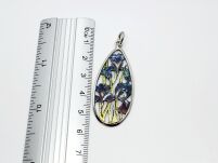 Zawieszka Irysy Srebro 925 Wisiorek Kwiaty - 5