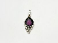 Wisiorek Zawieszka Turmalin Arbuzowy, Srebro 925 - 2