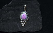 Wisiorek Zawieszka Turmalin Arbuzowy, Srebro 925 - 10