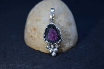 Wisiorek Zawieszka Turmalin Arbuzowy, Srebro 925 - 8