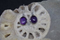 Kolczyki Wiszące Ametyst Srebro 925 - 11