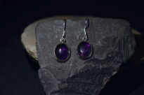 Kolczyki Wiszące Ametyst Srebro 925 - 8