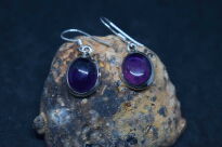 Kolczyki Wiszące Ametyst Srebro 925 - 9