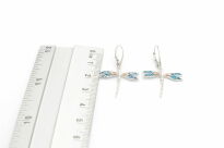 Kolczyki Ważki Barwione Ręcznie Robione Srebro 925 - 12