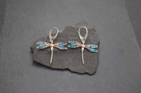 Kolczyki Ważki Barwione Ręcznie Robione Srebro 925 - 3