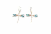 Kolczyki Ważki Barwione Ręcznie Robione Srebro 925 - 8