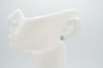 Kolczyki Larimar Owalny Sztyft Srebro 925 - 2