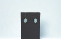 Kolczyki Larimar Owalny Sztyft Srebro 925 - 6