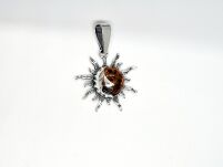 Zawieszka Słońce Słoneczko Bursztyn Srebro 925 - 8