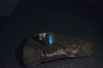 Srebrny pierścionek 925 z labradorytem owalnym handmade - 3