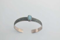 Bransoleta Larimar Srebro 925 Rękodzieło - 5