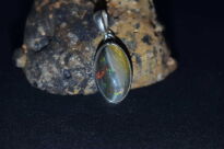 Zawieszka Wisiorek Naturalnie Ciemny Opal Etiopia Srebro 925 - 12