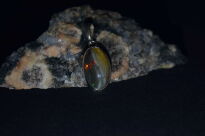 Zawieszka Wisiorek Naturalnie Ciemny Opal Etiopia Srebro 925 - 3