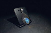 Srebrny wisiorek liść z naturalnym opalem etiopskim ręcznie robiony - 5