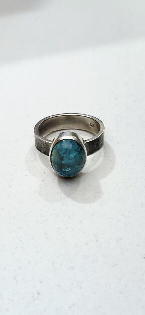 Pierścionek Akwamaryn r.20 Srebro 925