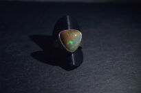 Pierścień Ciemny Opal z Etiopii r.12 Srebro 925 Rękodzieło - 3