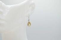 Srebrne kolczyki z cytrynem fasetowana łezka 925 - 10