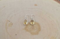 Srebrne kolczyki z cytrynem fasetowana łezka 925 - 8