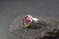 Pierścionek Turmalin Arbuzowy r.15, Srebro 925 - 11