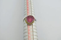 Pierścionek Turmalin Arbuzowy r.15, Srebro 925 - 13