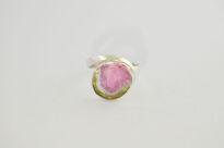 Pierścionek Turmalin Arbuzowy r.15, Srebro 925 - 12