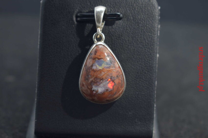 Wisiorek Zawieszka Opal Meksyk Cantera Srebro 925 Fire Opal