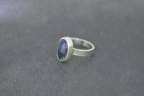 Pierścionek Niebieski Cyanit Dysten Kianit r.12 Srebro 925 Rękodzieło - 4