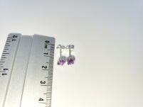 Małe Kolczyki Ametyst Sztyft Srebro 925 - 3