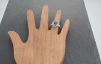 Pierścionek Ciemny Opal Australijski Srebro 925 r.14 Rękodzieło - 2