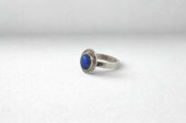 Pierścionek Ciemny Opal Australijski Srebro 925 r.14 Rękodzieło - 7