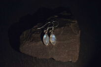 Kolczyki z ładnym kamieniem księżycowym srebro 925 - 11