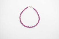 Bransoleta Rubin Naturalny Kulki Fasetowane Srebro925 - 9