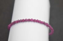 Bransoleta Rubin Naturalny Kulki Fasetowane Srebro925 - 5