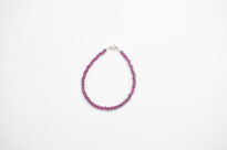 Bransoleta Rubin Naturalny Kulki Fasetowane Srebro925 - 7