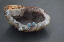 Kolczyki sztyft opal australijski dublet srebro 925 - 6